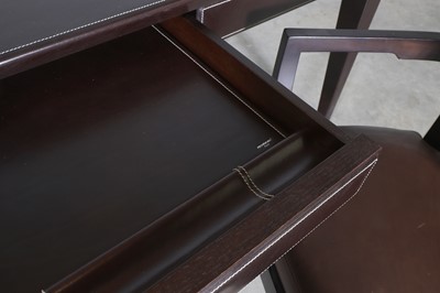 Lot 477 - A contemporary leather writing desk