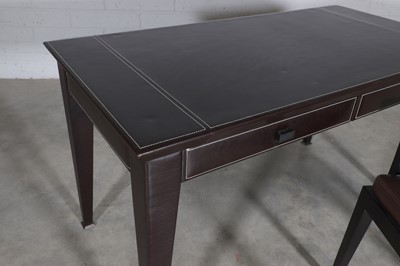Lot 477 - A contemporary leather writing desk