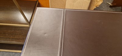 Lot 477 - A contemporary leather writing desk