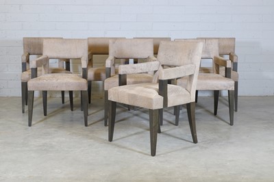 Lot 476 - A set of eight contemporary matching carver dining chairs