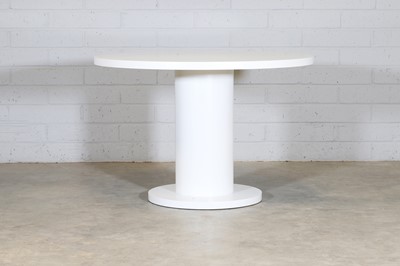 Lot 440 - A white circular dining table