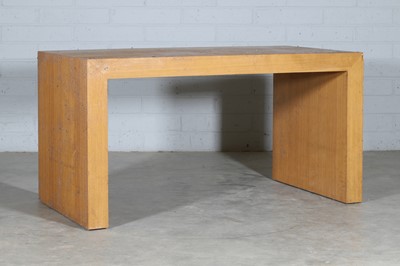 Lot 395 - An oak office desk