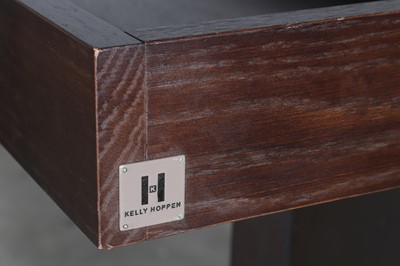 Lot 320 - A contemporary dark wood dressing table