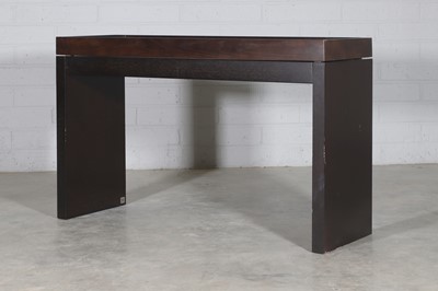 Lot 390 - A contemporary dark wood dressing table