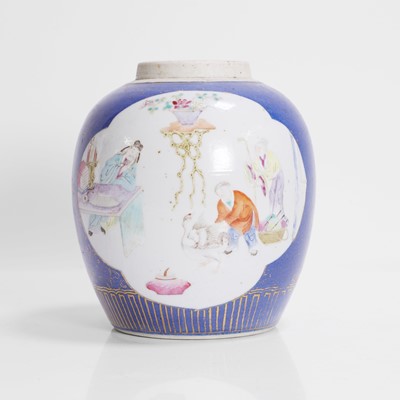 Lot 110 - A Chinese famille rose jar