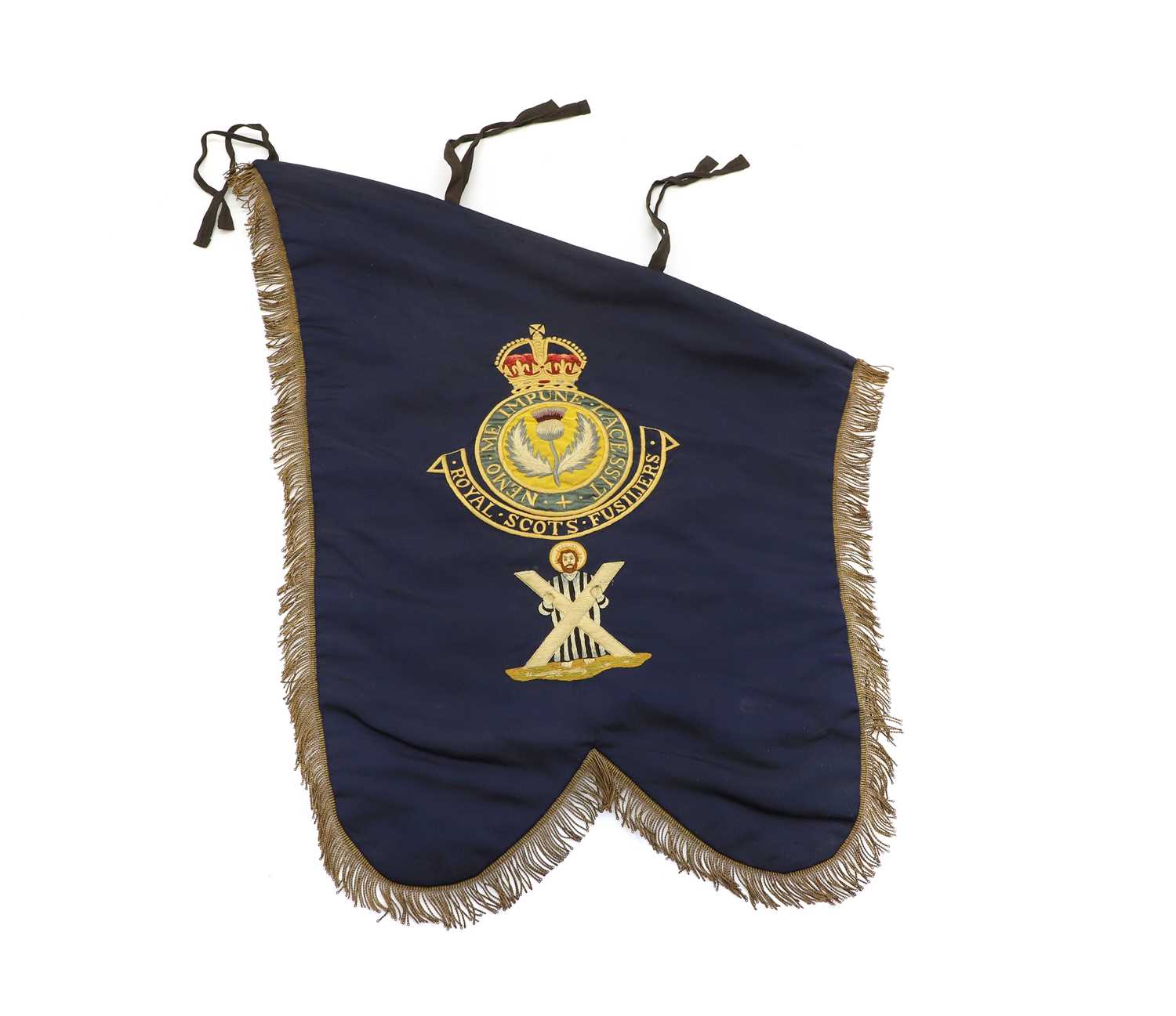 Lot A Royal Scots Fusiliers piper's banner