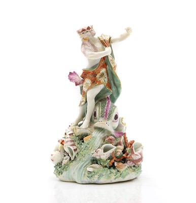 Lot 345 - A Derby porcelain patch figure