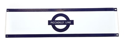 Lot 216 - A Transport for London Piccadilly Line enamel sign