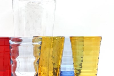 Lot 144 - A group of six Whitefriars glass vases