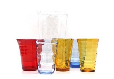 Lot 144 - A group of six Whitefriars glass vases
