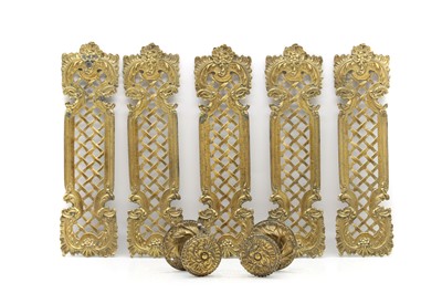 Lot 248 - Five brass finger plates