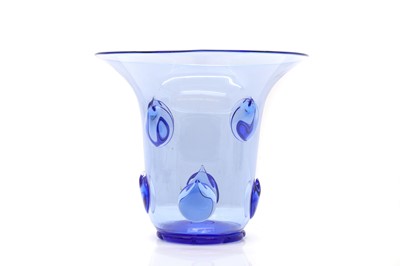 Lot 143 - A Wolfgang Von Wersin blue glass vase