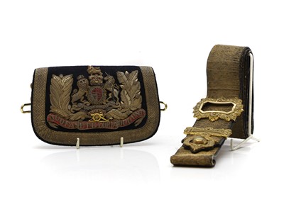 Lot 435 - A Royal Artillery Officer’s full flap dress pouch and belt