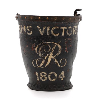 Lot 408 - A leather fire bucket