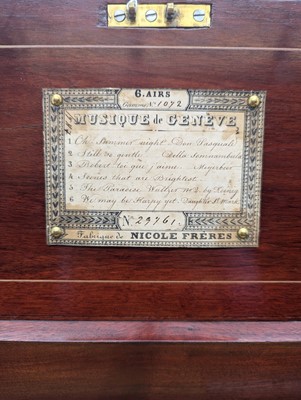 Lot 225 - A Nicole Freres rosewood music box
