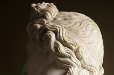 Lot 369 - A carved marble bust after the antique