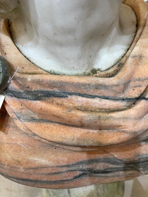 Lot 369 - A carved marble bust after the antique