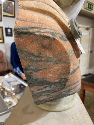 Lot 369 - A carved marble bust after the antique