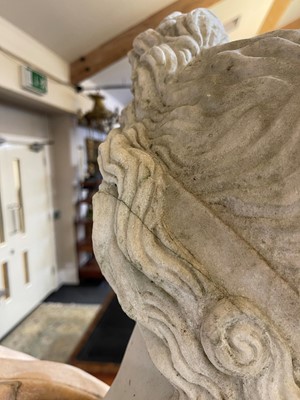Lot 369 - A carved marble bust after the antique