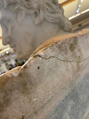 Lot 369 - A carved marble bust after the antique
