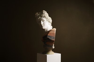 Lot 369 - A carved marble bust after the antique