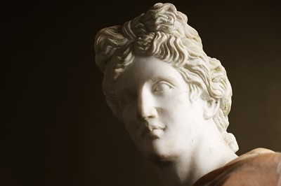 Lot 369 - A carved marble bust after the antique