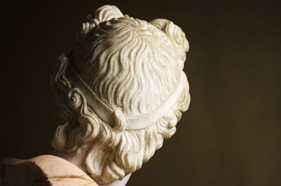 Lot 369 - A carved marble bust after the antique