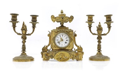 Lot 259 - A Louis XVI-style ormolu mantel clock