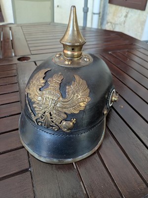 Lot 569 - A German First World War Picklehaube helmet
