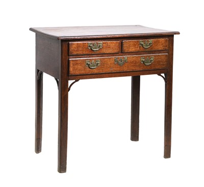 Lot 377 - A George IIII oak side table