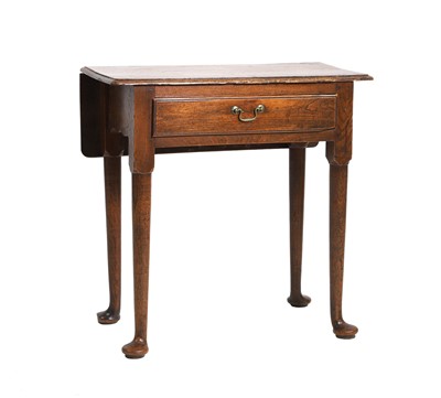 Lot 373 - A George III country side table with drop flap