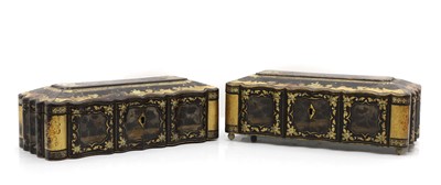 Lot 286 - Two Chinese gilt-lacquered games boxes