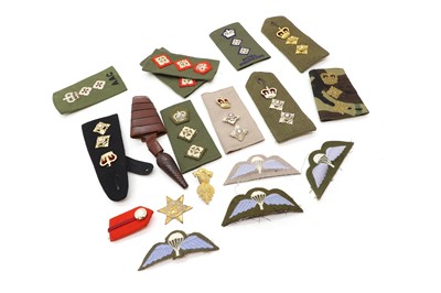 Lot 445 - A collection of epaulettes and buttons