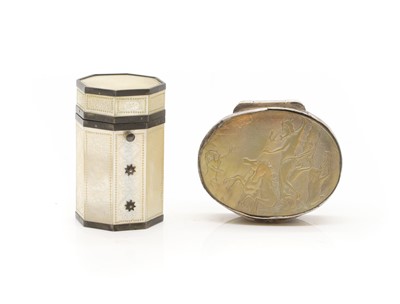 Lot 20A - A silver and mother of pearl box