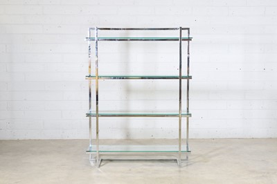 Lot 244 - A modernist chrome and glass étagère