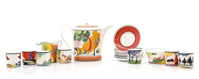 Lot 137 - Clarice Cliff By Wedgwood, Ltd Edition Connoisseur Collection coffee service