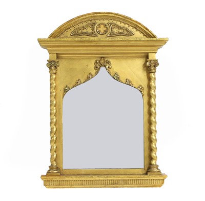 Lot 389 - A gilt gesso pier mirror