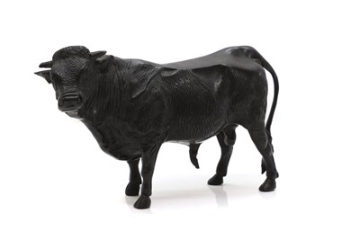 Lot 180 - A bronze model of a bull