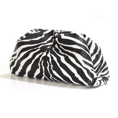 Lot 1533 - A Bottega Veneta zebra clutch bag