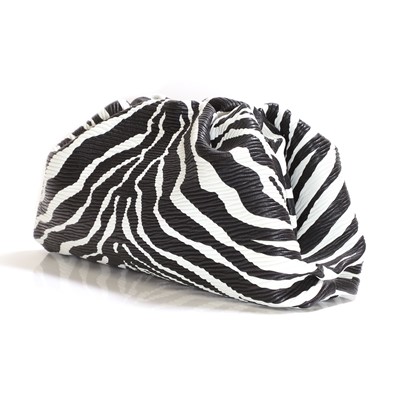 Lot 1533 - A Bottega Veneta zebra clutch bag