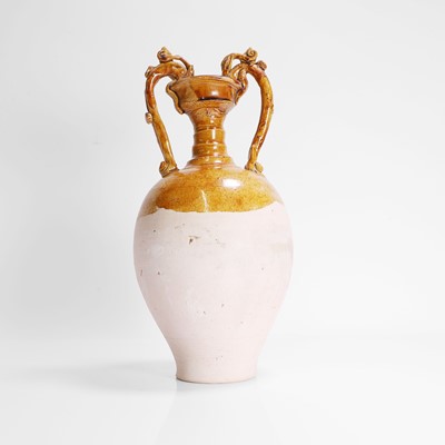 Lot 326 - A Chinese earthenware two-handled 'amphora' vase