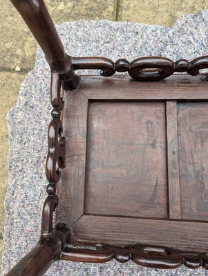 Lot 758 - A Chinese padouk opium table