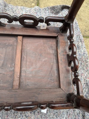Lot 758 - A Chinese padouk opium table