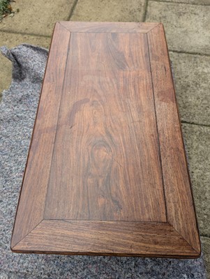 Lot 758 - A Chinese padouk opium table