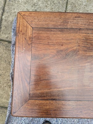 Lot 758 - A Chinese padouk opium table