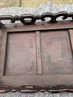 Lot 758 - A Chinese padouk opium table