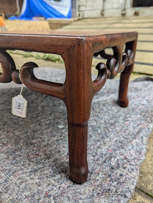 Lot 758 - A Chinese padouk opium table