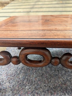 Lot 758 - A Chinese padouk opium table