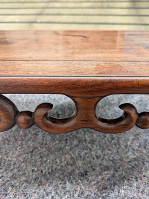 Lot 758 - A Chinese padouk opium table