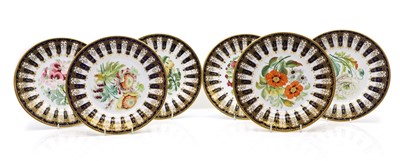 Lot 341 - A set of six porcelain cabinet plates